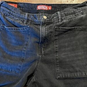 Lucky Brand Faded Denim Pants. High rise wide leg